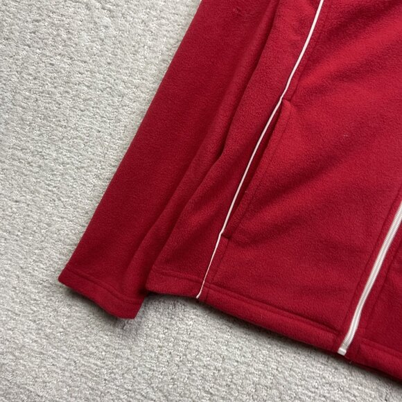VTG Montreal Canadiens Polar Fleece Full Zip Jacket Wom M Red Ilanco NHL Hockey - Picture 3 of 15